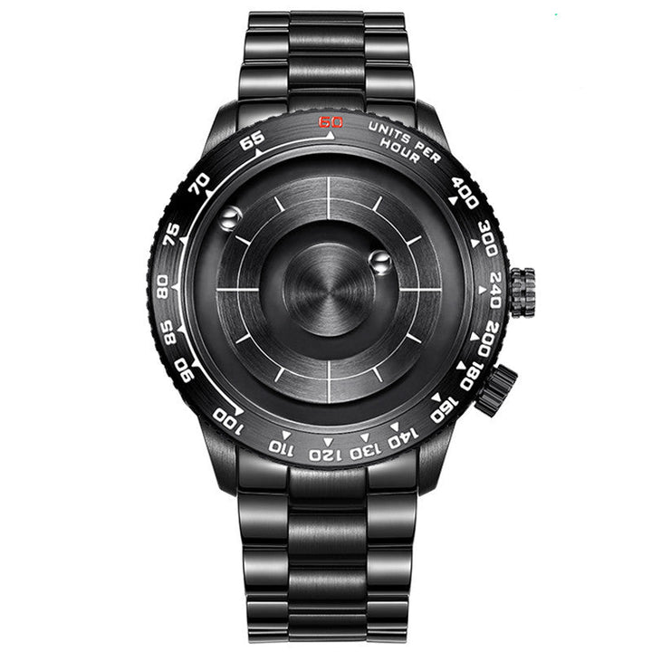 Lisslune | Cool Magnetic Levitation Men Watch, with No Mirror Design, Quartz Movement, Steel Strap & Waterproof