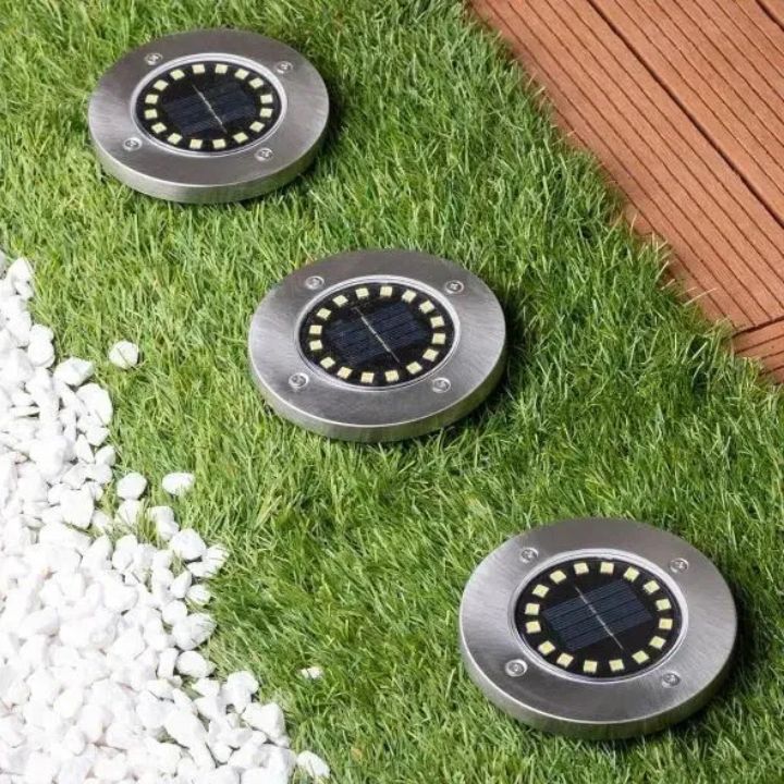 Lisslune | 3 Piece Solar Ground Lights – Elegant Outdoor Lighting without Cables