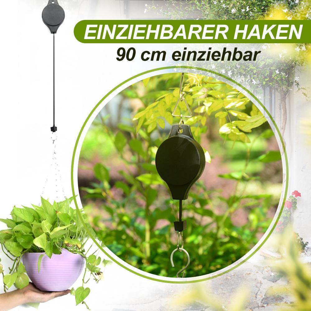 Lisslune | Retractable Hook, Plant Pulley for Garden Pots and Bird Feeders