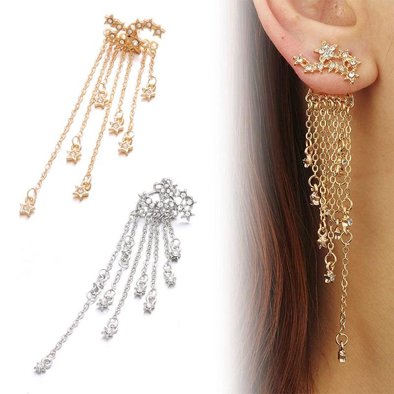 Lisslune | Star tassel earrings in bohemian style