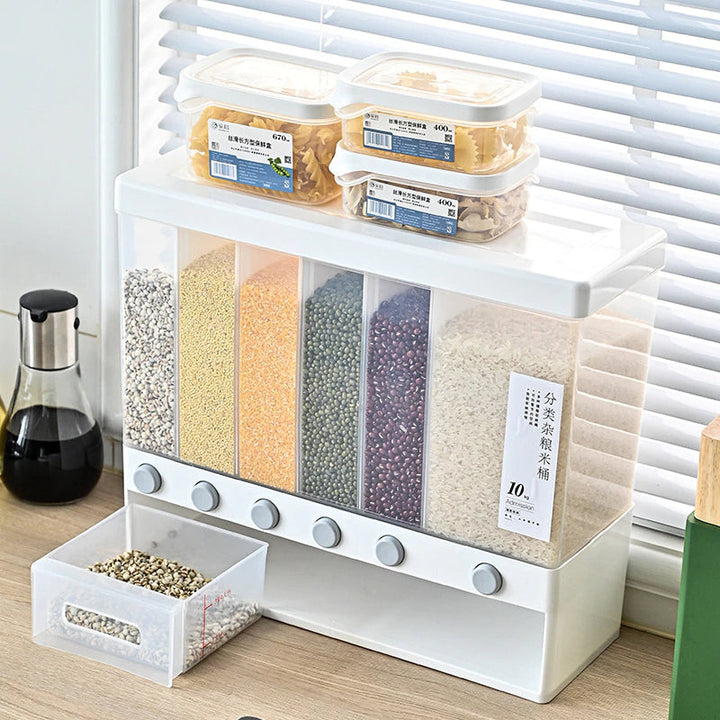 Lisslune | Wall-Mounted Automatic Kitchen Grain Rice Storage Tank