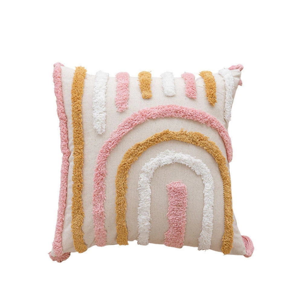 Lisslune | Tassel-Trimmed Boho Floral Cushions