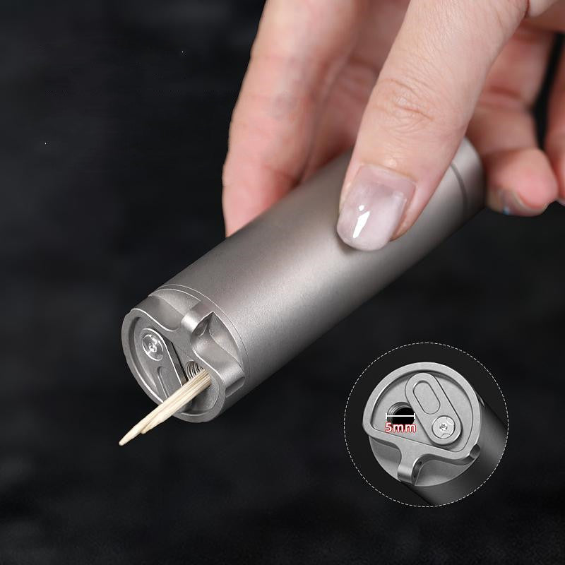 Lisslune | Titanium Alloy Outdoor Portable Toothpick Holder and Mini Pill Case