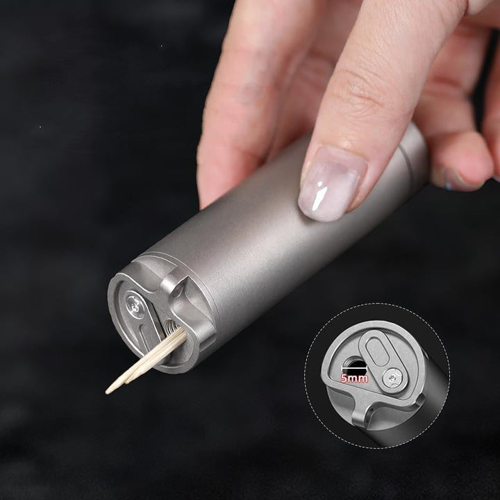 Lisslune | Titanium Alloy Outdoor Portable Toothpick Holder and Mini Pill Case