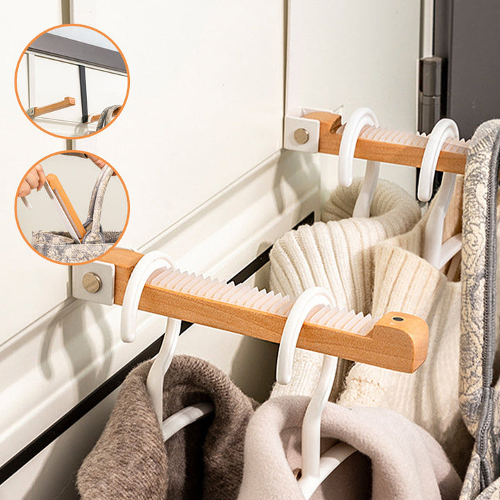 Lisslune | Folding Wood Over The Door Hooks