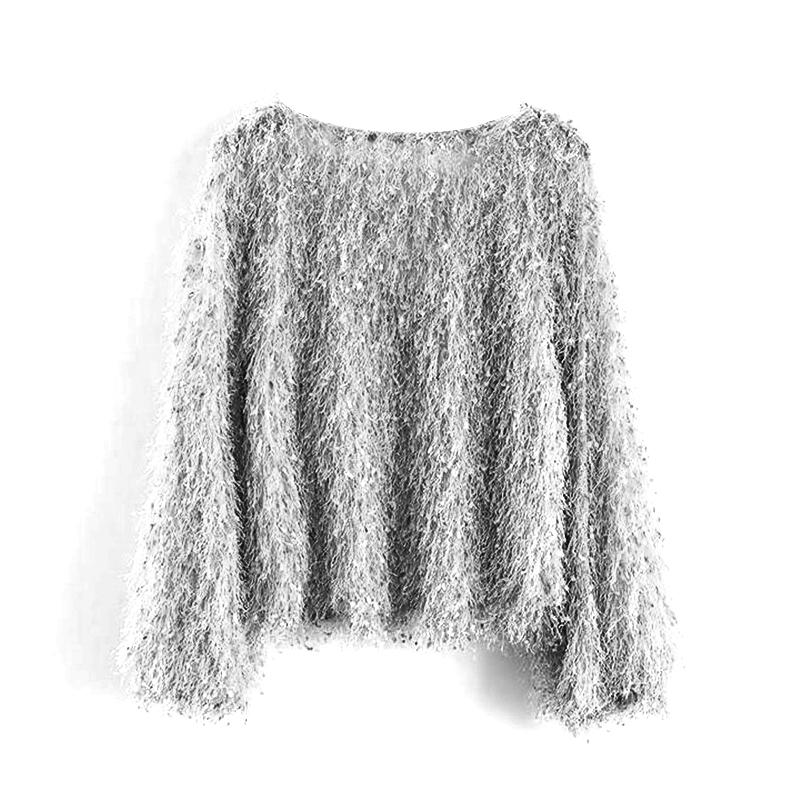Lisslune | Round Neck Plush Sweater
