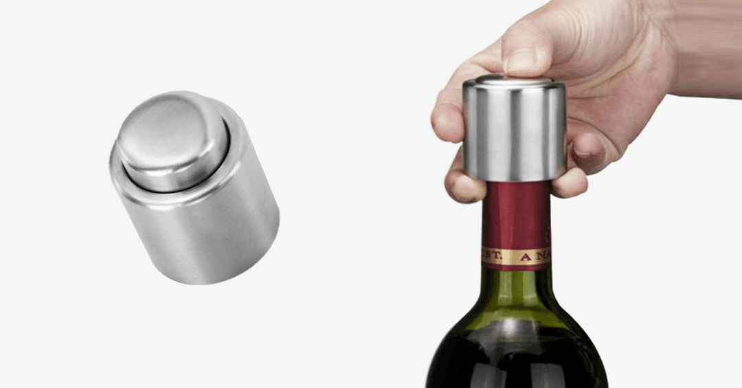 Lisslune | Stainless Steel Vacuum Wine Sealer – Seal your wine and keep it longer!