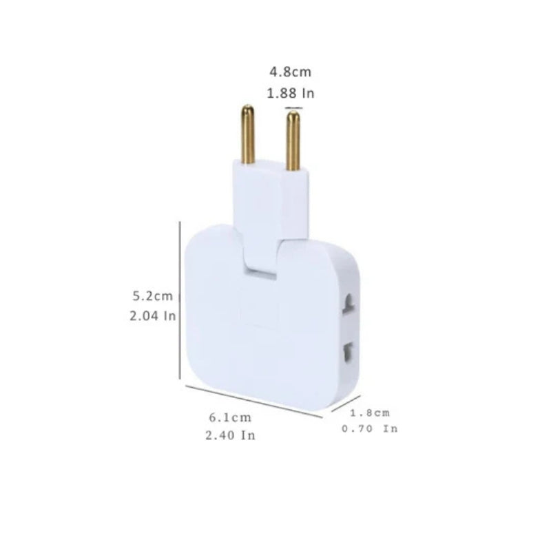 Lisslune | FlexiPlug – Ultra-thin 180° swivel power strip with multiple sockets