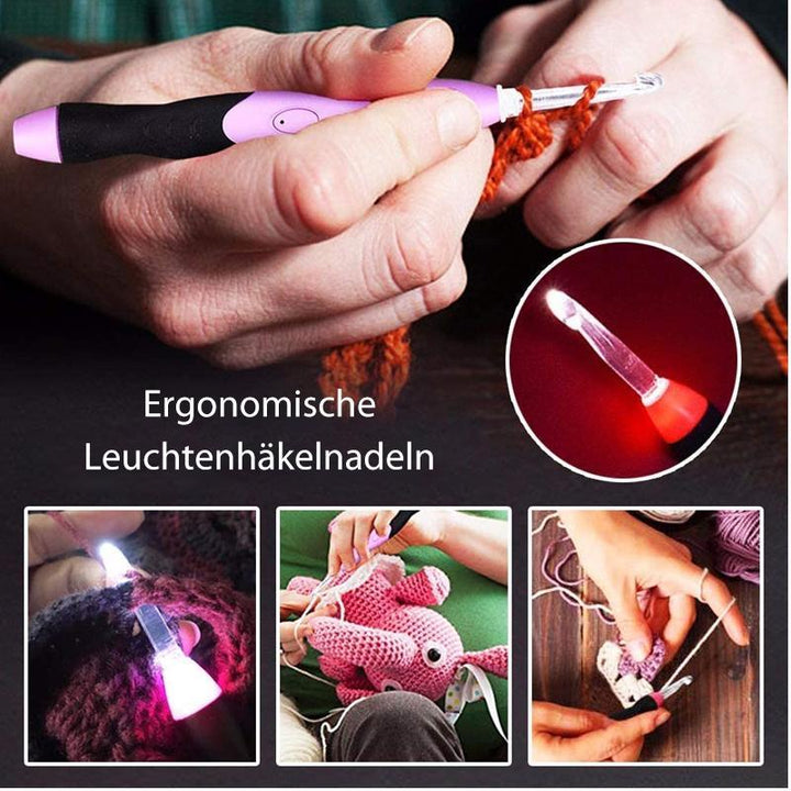 Lisslune | LED Light Crochet Hooks (9 Pieces)