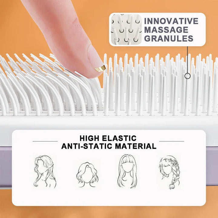 Lisslune | Self-cleaning anti-static massage comb
