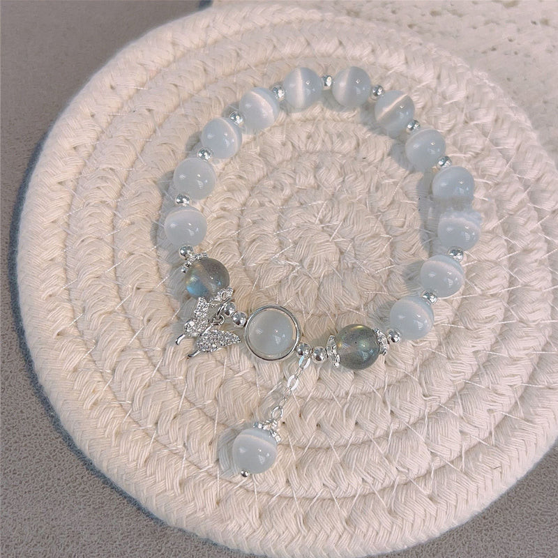 Lisslune | Artificial Cat's Eye Crystal Butterfly Bracelet