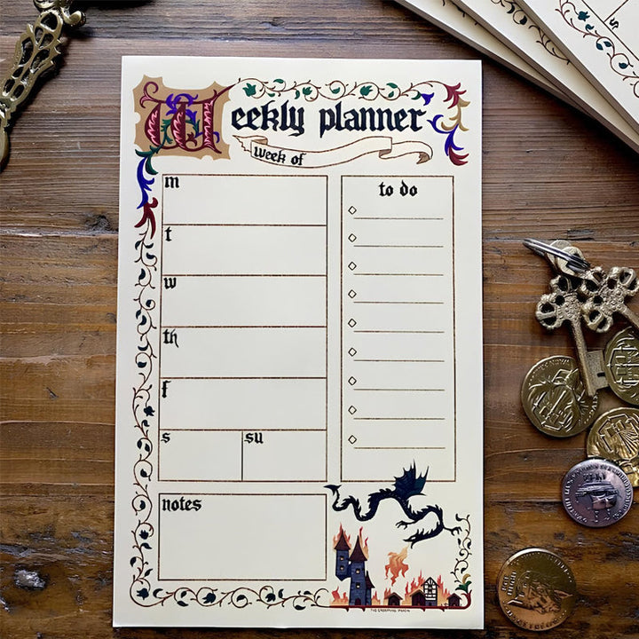 Lisslune | Stationery of the medieval notepad series