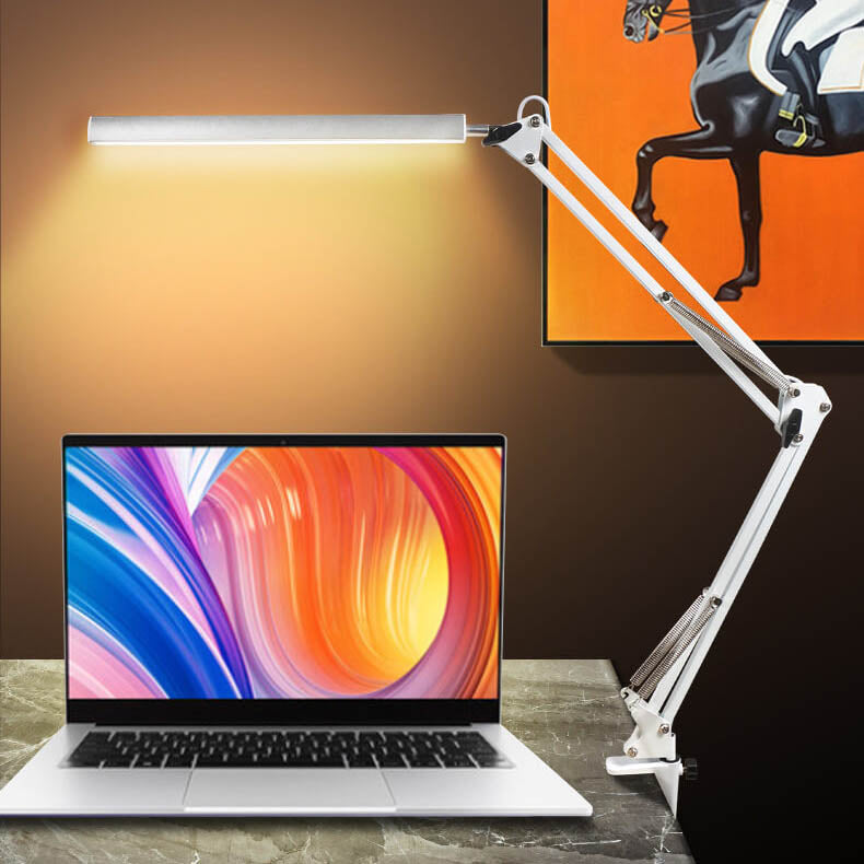 Lisslune | LED Foldable Long Arm Clip Eye Protection USB Reading Table Lamp