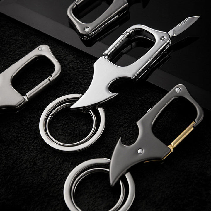 Lisslune | Multifunctional Bottle Opener with Pendant and Metal Double Ring Keychain