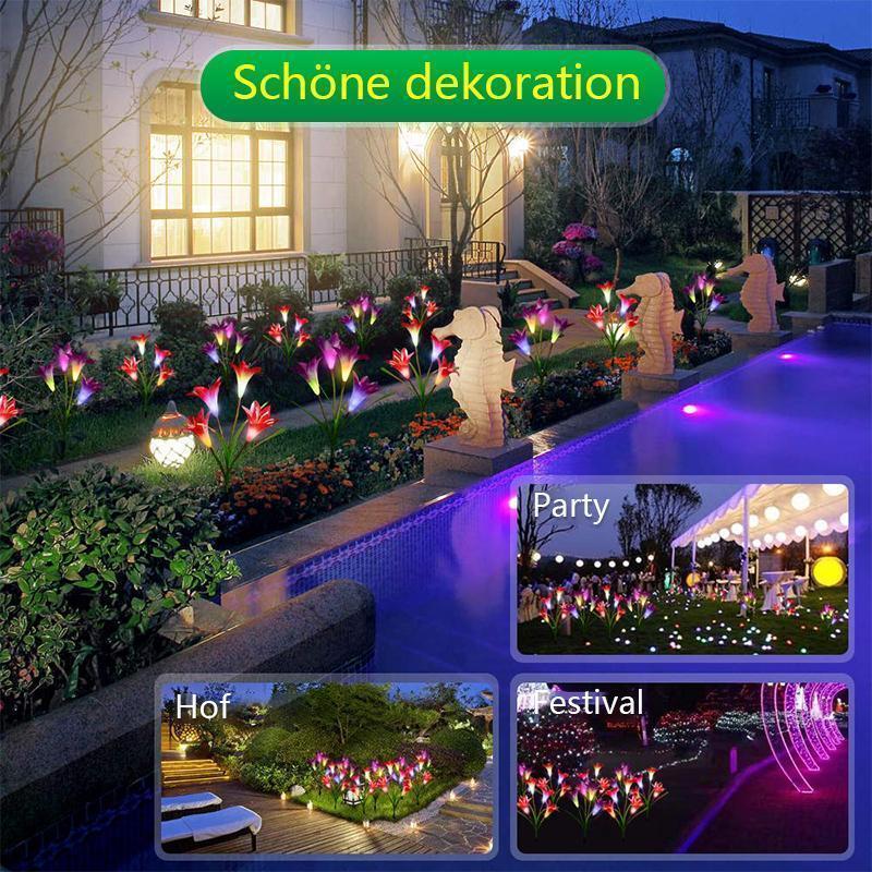 Lisslune | Solar powered LED flower, Solar Garden Stake Lights