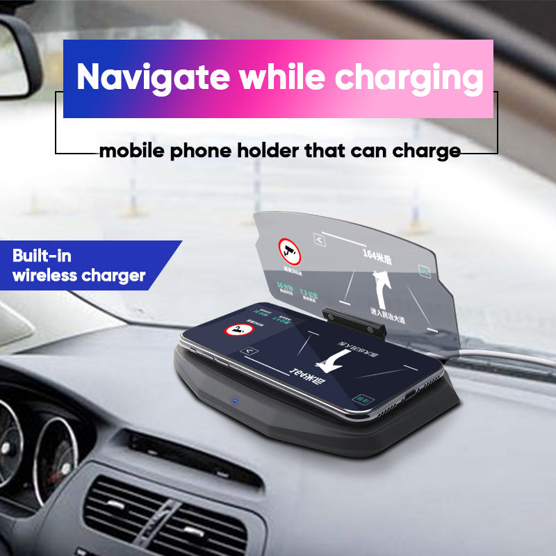Lisslune | HUD navigation projector with wireless charging function