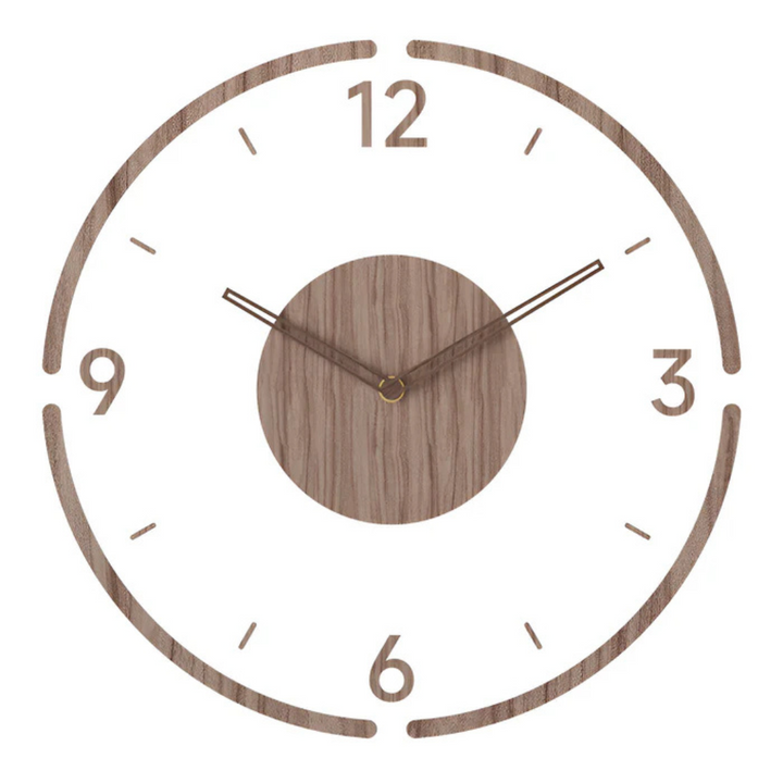 Lisslune | Silent Wall Clock Wood Light – Modern Clock with Acrylic Design for Living Room