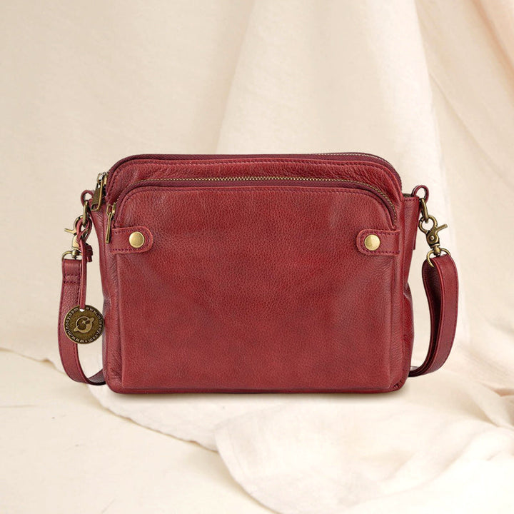 Lisslune | Three-Layer-Leather-Crossbody-Shoulder- & Clutch-Bag