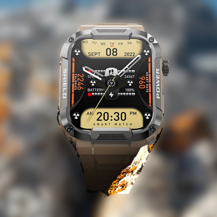 Lisslune | HUGH | Outdoor Military Slim Watch Men | Bluetooth, IP68 Waterproof Fitness Smartwatch