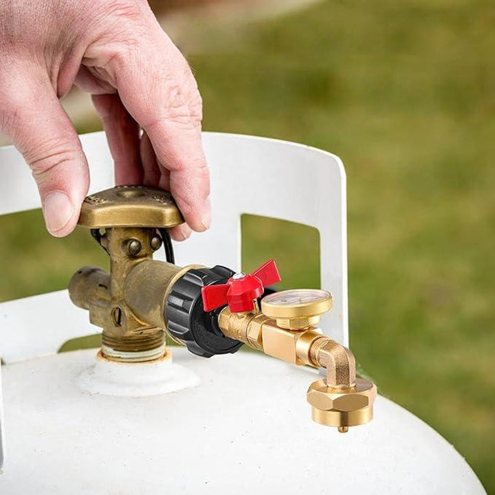 Lisslune | Highly Rated Propane Refill Elbow Adapter with Tank Indicator