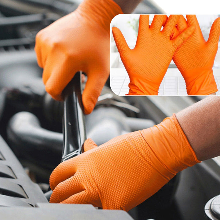Lisslune | Orange Nitrile Gloves