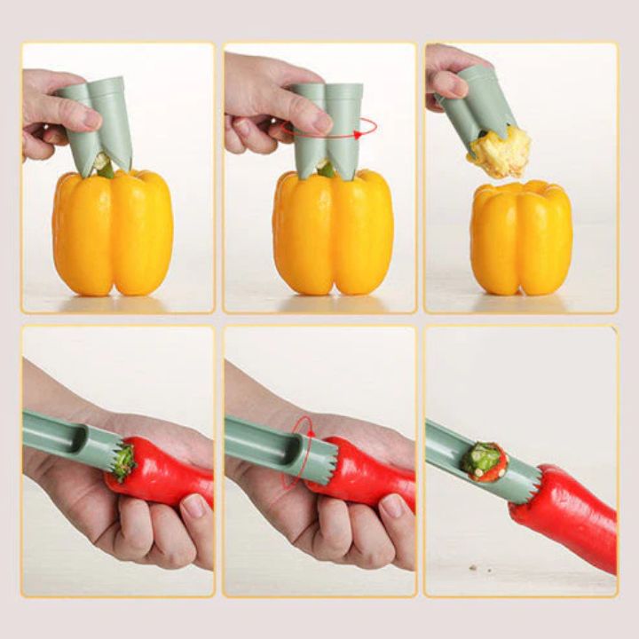Lisslune | 2-in-1 Pepper Corer & Vegetable Cutter