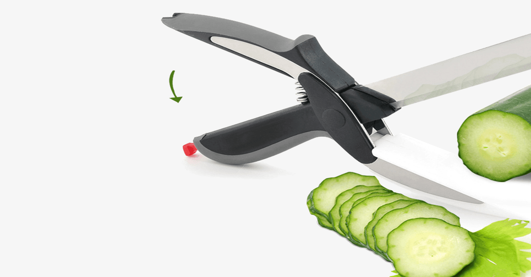 Lisslune | 2 in 1 Stainless Steel Food Chopper with Comfort Grip - Chopping Made Smart