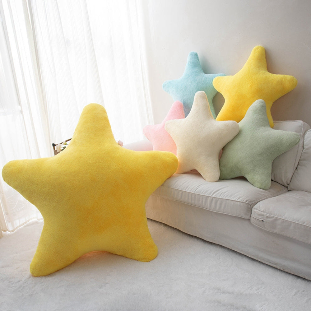 Lisslune | Cuddly Pastel Fluffy Star Cushion