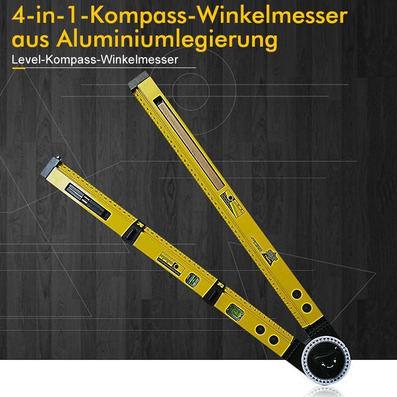 Lisslune | 4-in-1 Compass Protractor Made of Aluminum Alloy