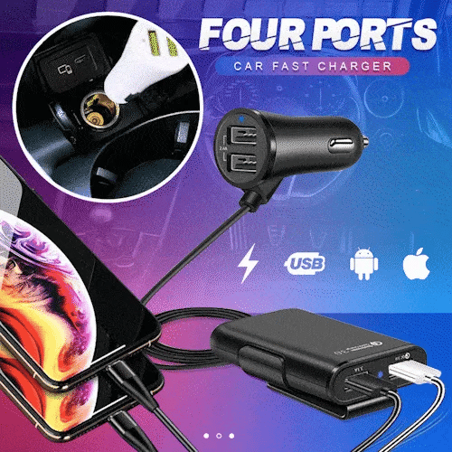 Lisslune | 4 in 1 Car Charger for Back Seats