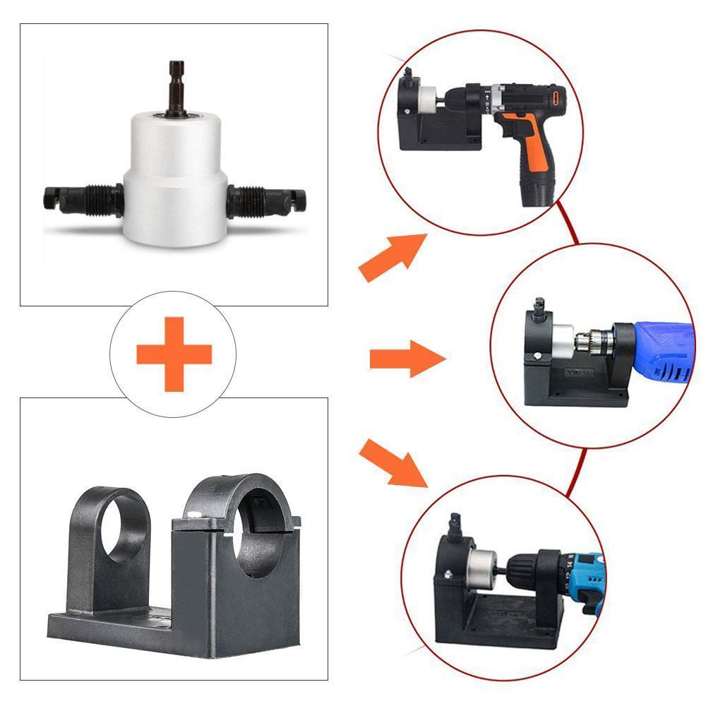 Lisslune | Nibbler Cutter Drill Attachment Double Head Metal Sheet