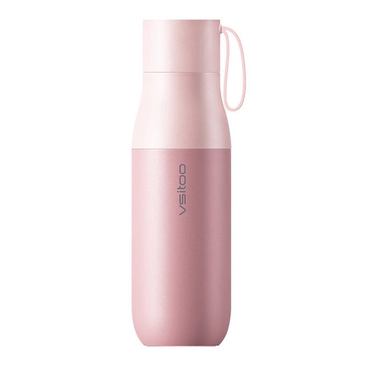 Lisslune | 450ml Smart Water Bottle, with 24-hour Insulation, Temperature Display, Water Quality Detection and Magnetic Charging, for Home, Office, Sports & Travel