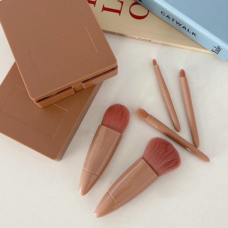 Lisslune | Portable Makeup Brush with Mirror