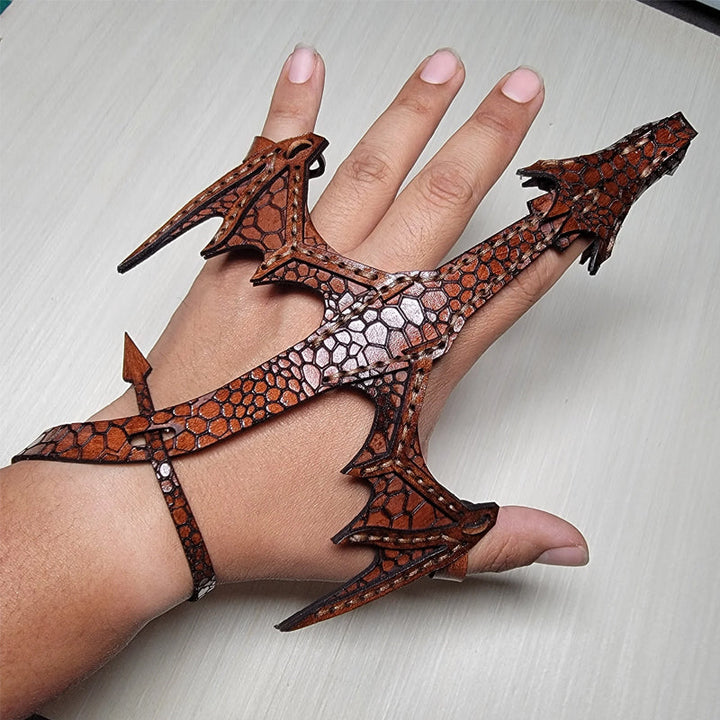 Lisslune | Leather Hand Dragon Bracelet