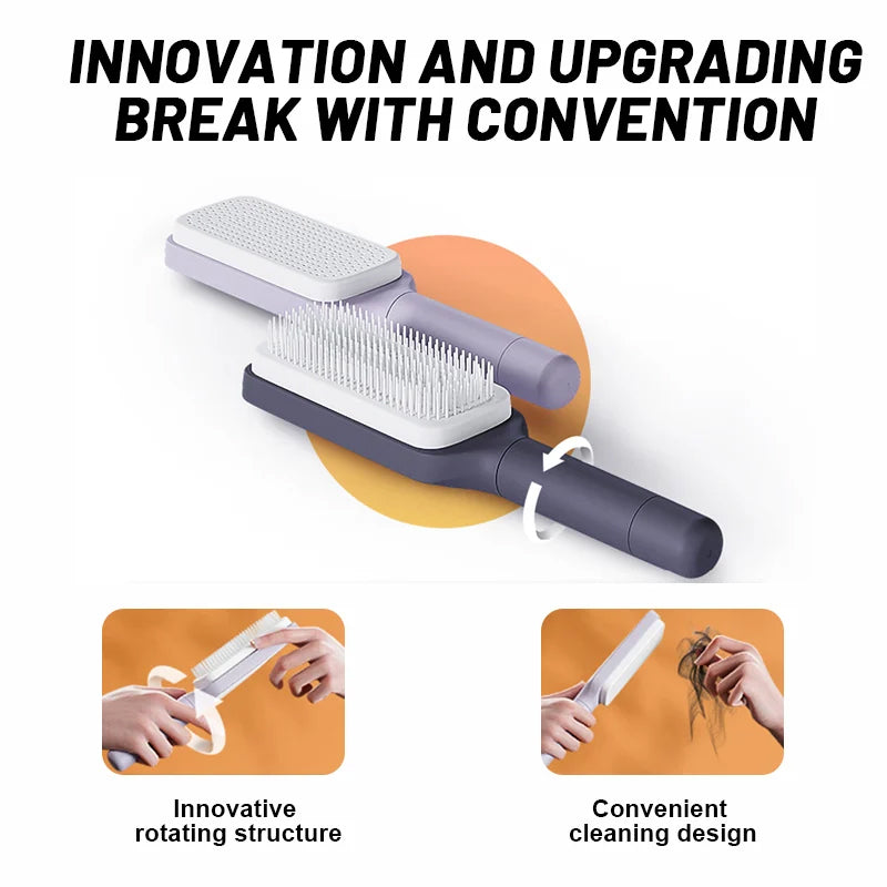 Lisslune | Self-cleaning anti-static massage comb