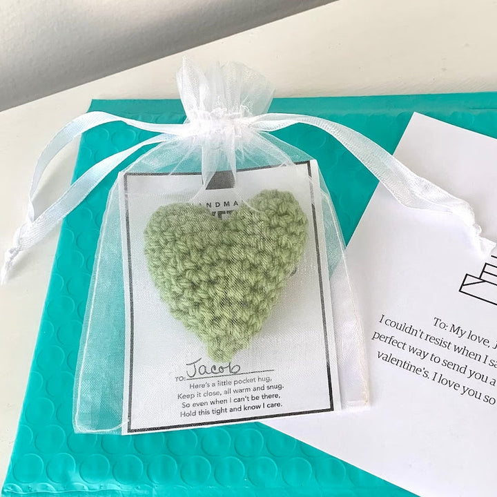 Lisslune | Pocket Hug Crocheted Heart Small Gift