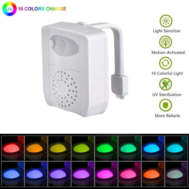 Lisslune | 16 Colors LED Toilet Night Light--Upgrade UV Sterilization