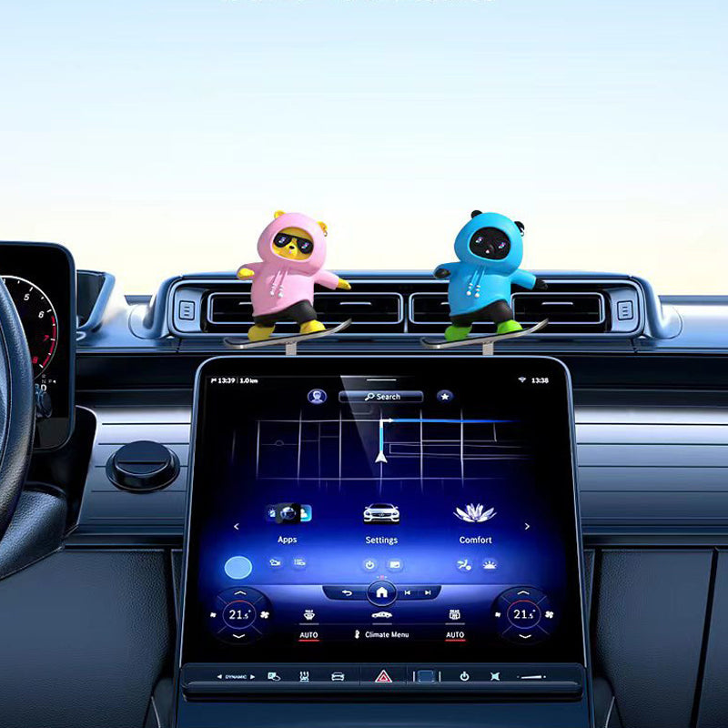 Lisslune | Skateboarding Bears Car Decoration