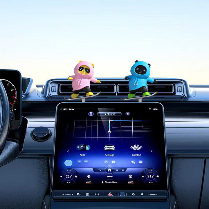 Lisslune | Skateboarding Bears Car Decoration
