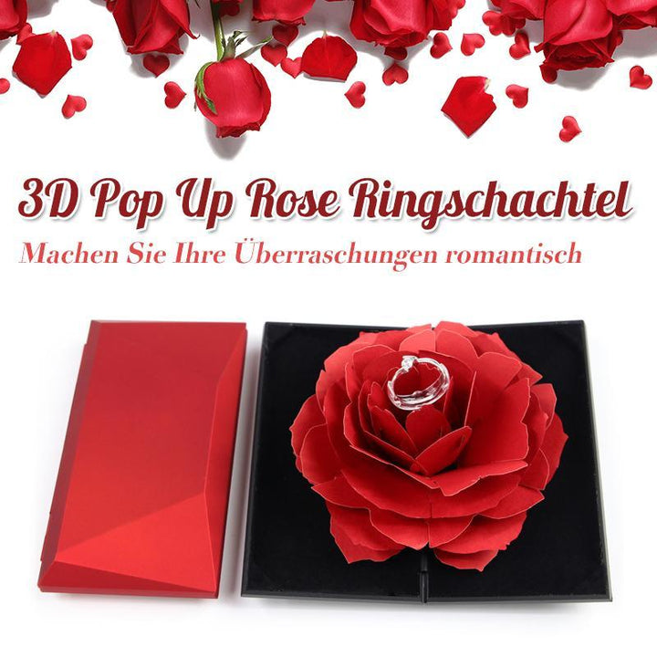 Lisslune | 3D Pop Up Rose Ring Box