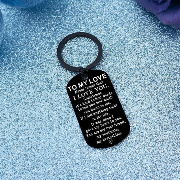 Lisslune | TO MY LOVE - Motivational keychain made of stainless steel