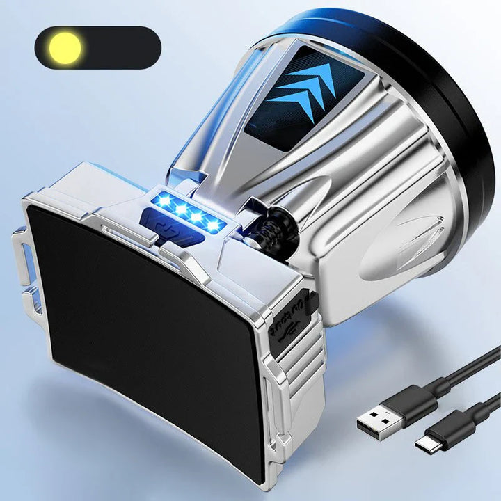 Lisslune | Wide-beam LED headlamp with power bank function and USB charging port