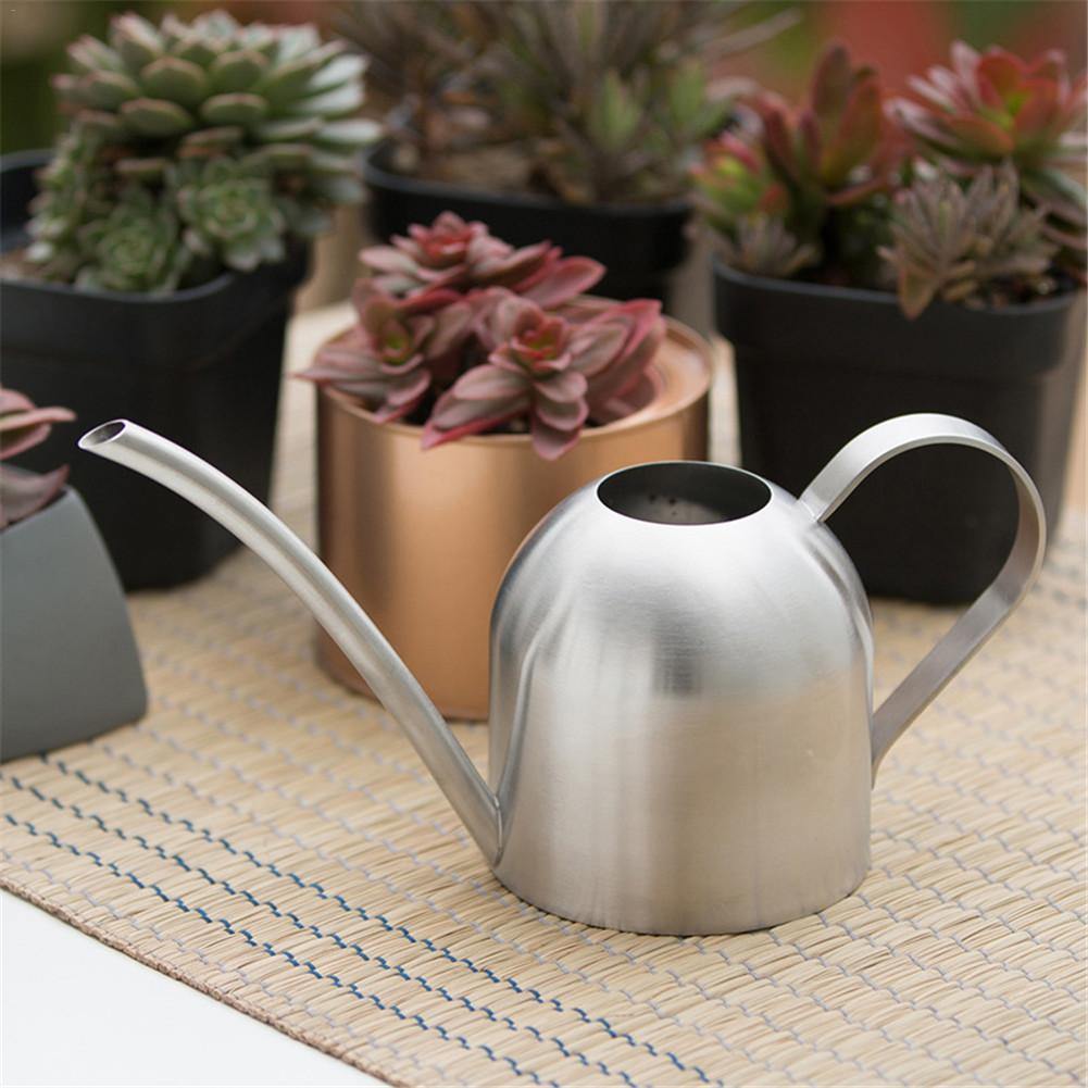 Lisslune | Stainless Steel Watering Can with Flexible Neck | Modern Design | Perfect Watering | Rustproof