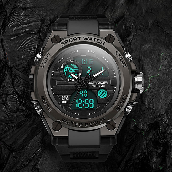 Lisslune | Men's Double Display Waterproof Luminous Watch