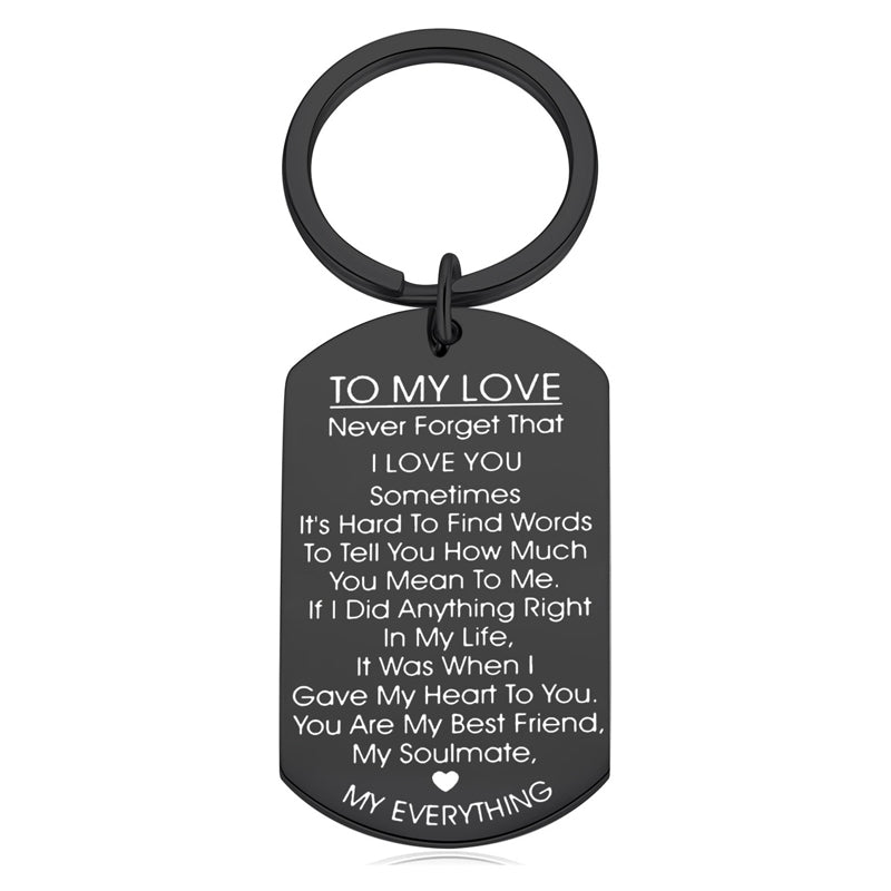 Lisslune | TO MY LOVE - Motivational keychain made of stainless steel