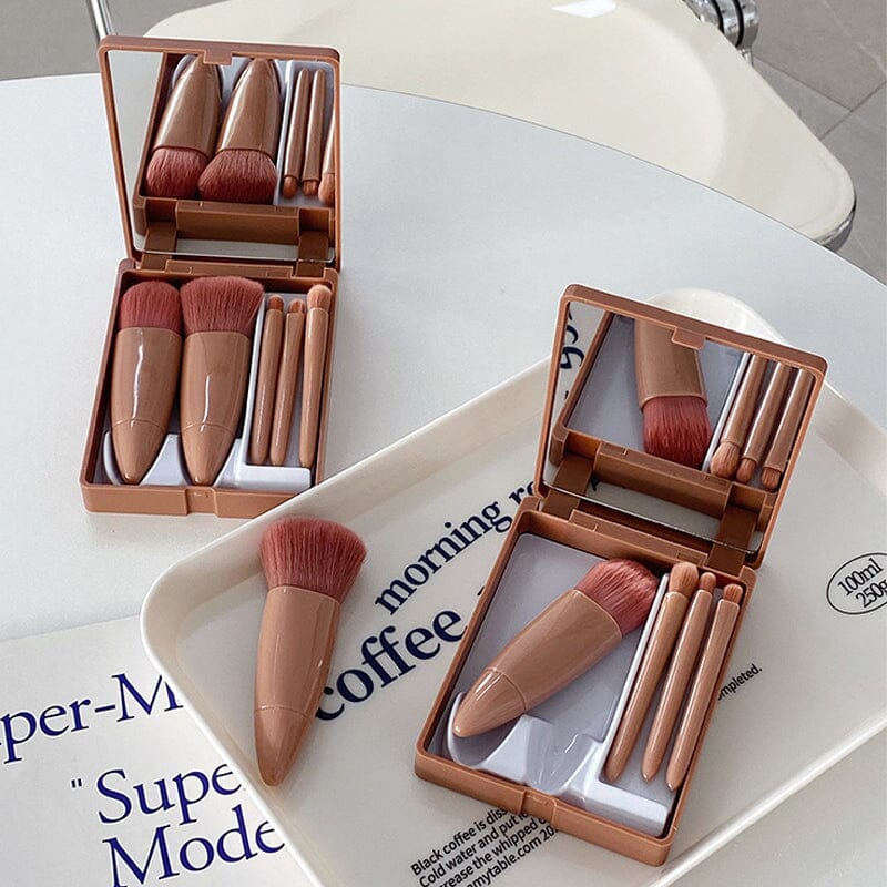 Lisslune | Portable Makeup Brush with Mirror
