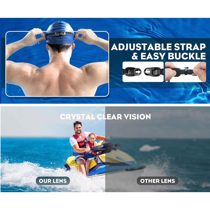 Lisslune | Wide View Anti-Fog Swim Goggles