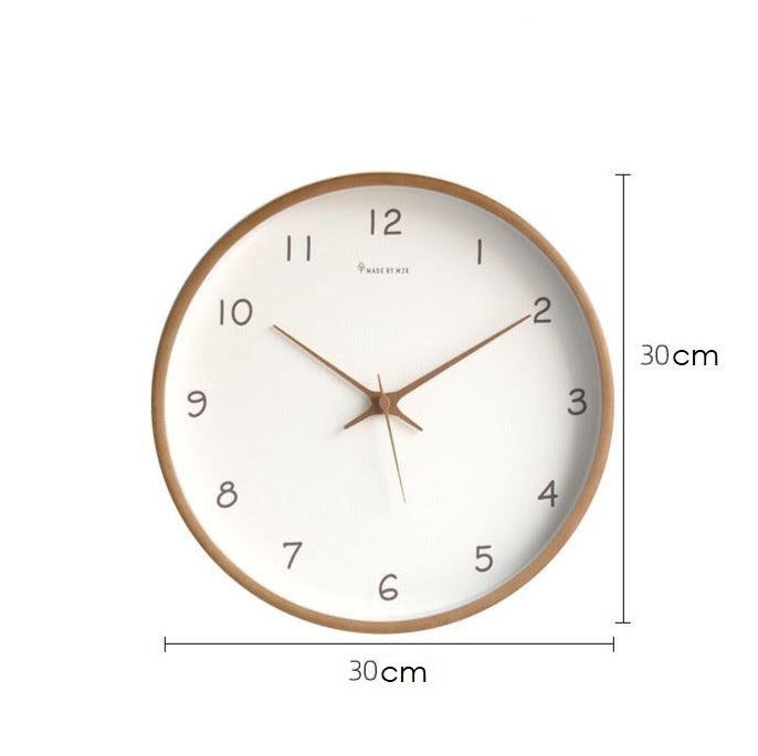 Lisslune | Simple analog solid wood wall clock for home – timeless and elegant!