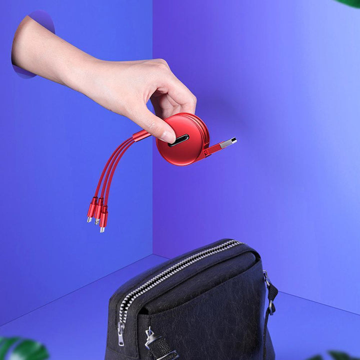 Lisslune | Bequee 3-1 Retractable Charging Cable for IOS, Micro and Type-c