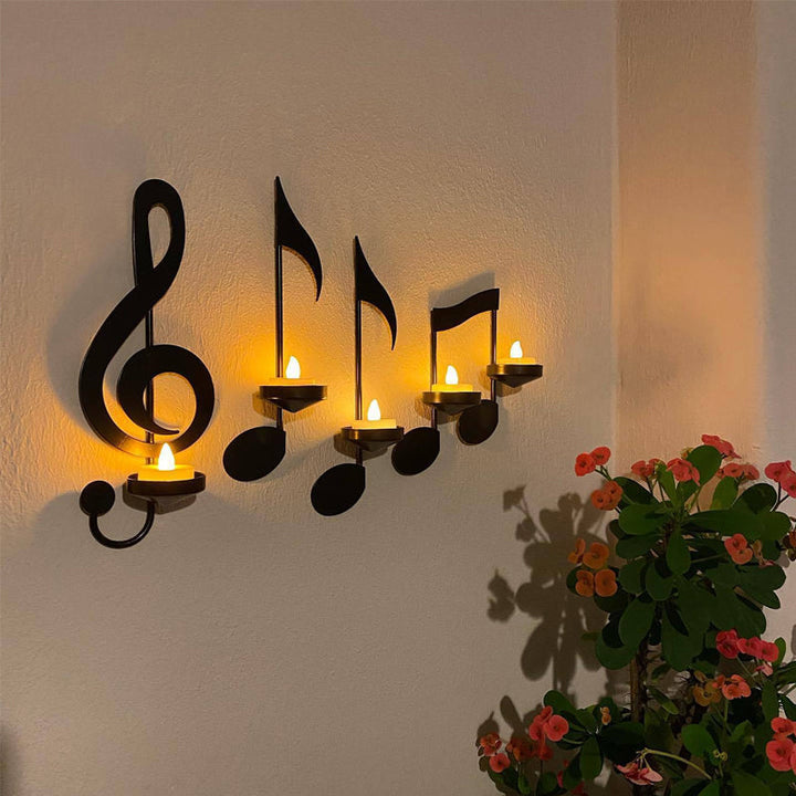 Lisslune | 🎼Black Musical Note Wall Light